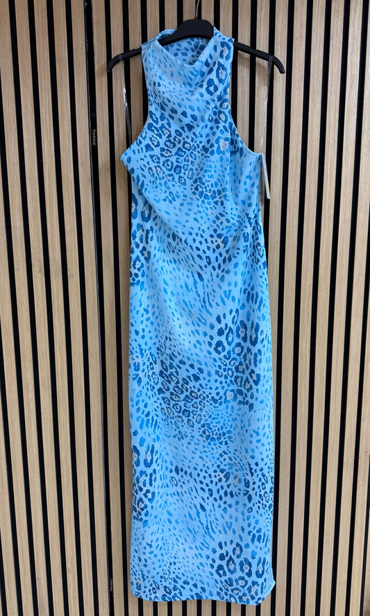 Vestito animalier azzurro