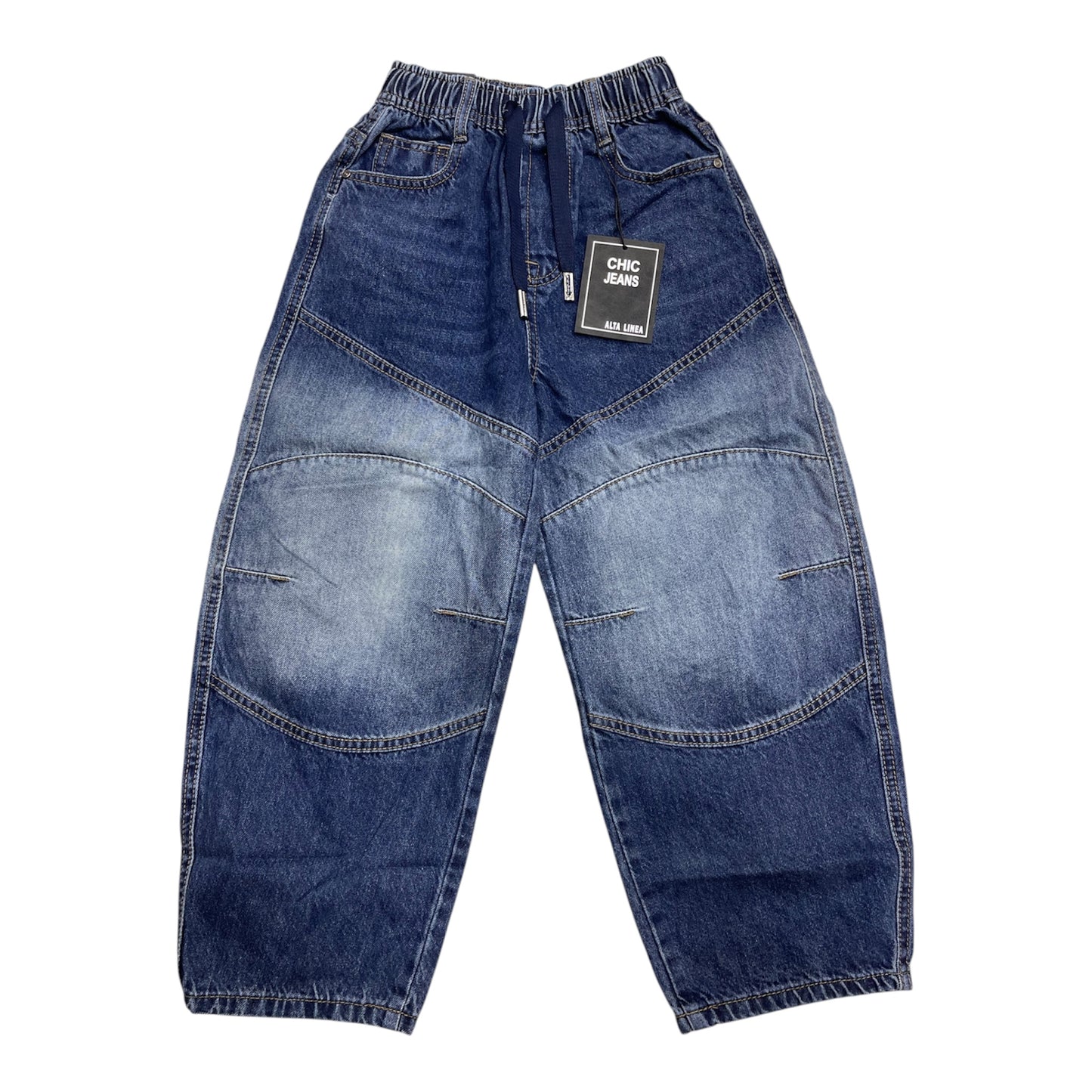 Jeans baggy elastico