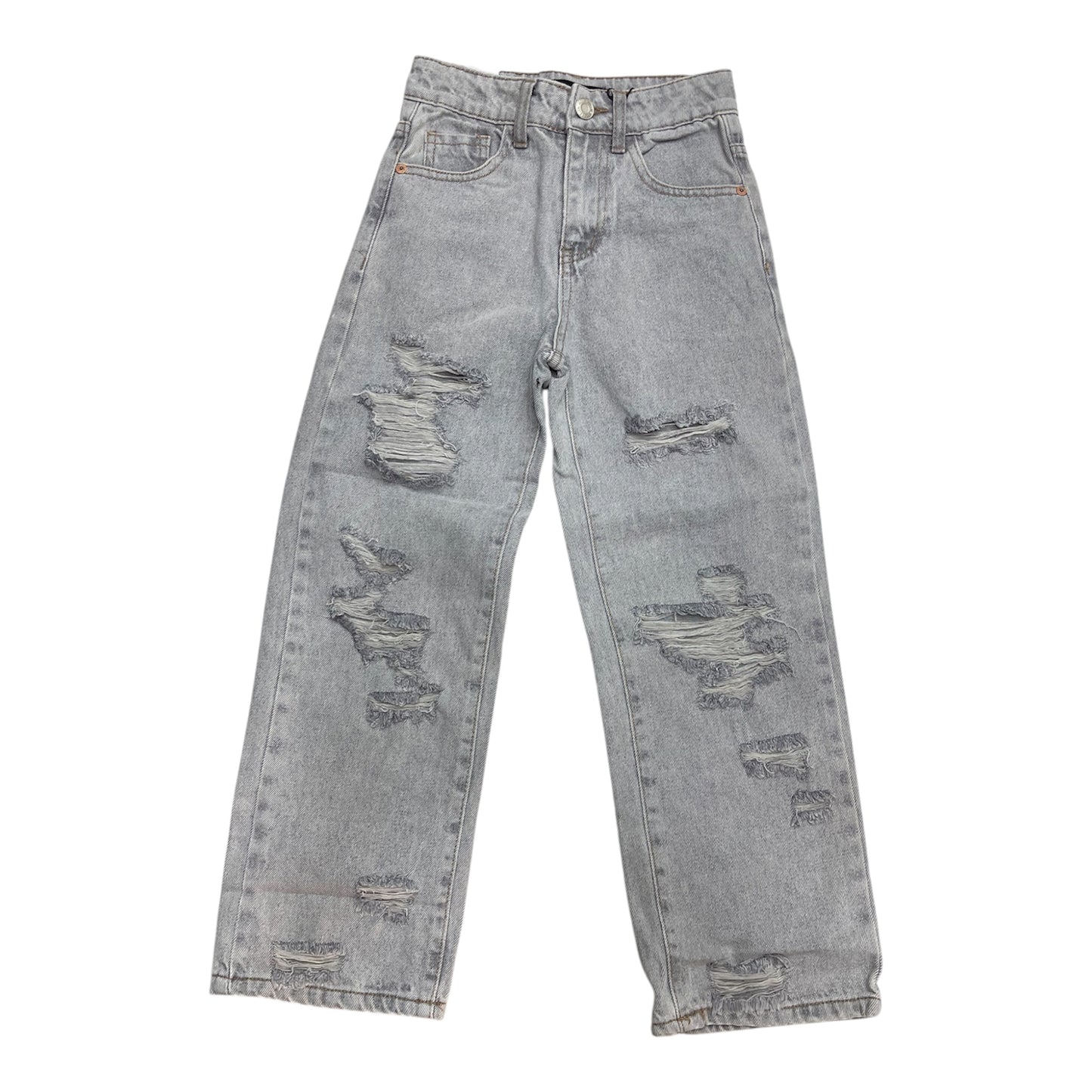 Jeans Grey strappi