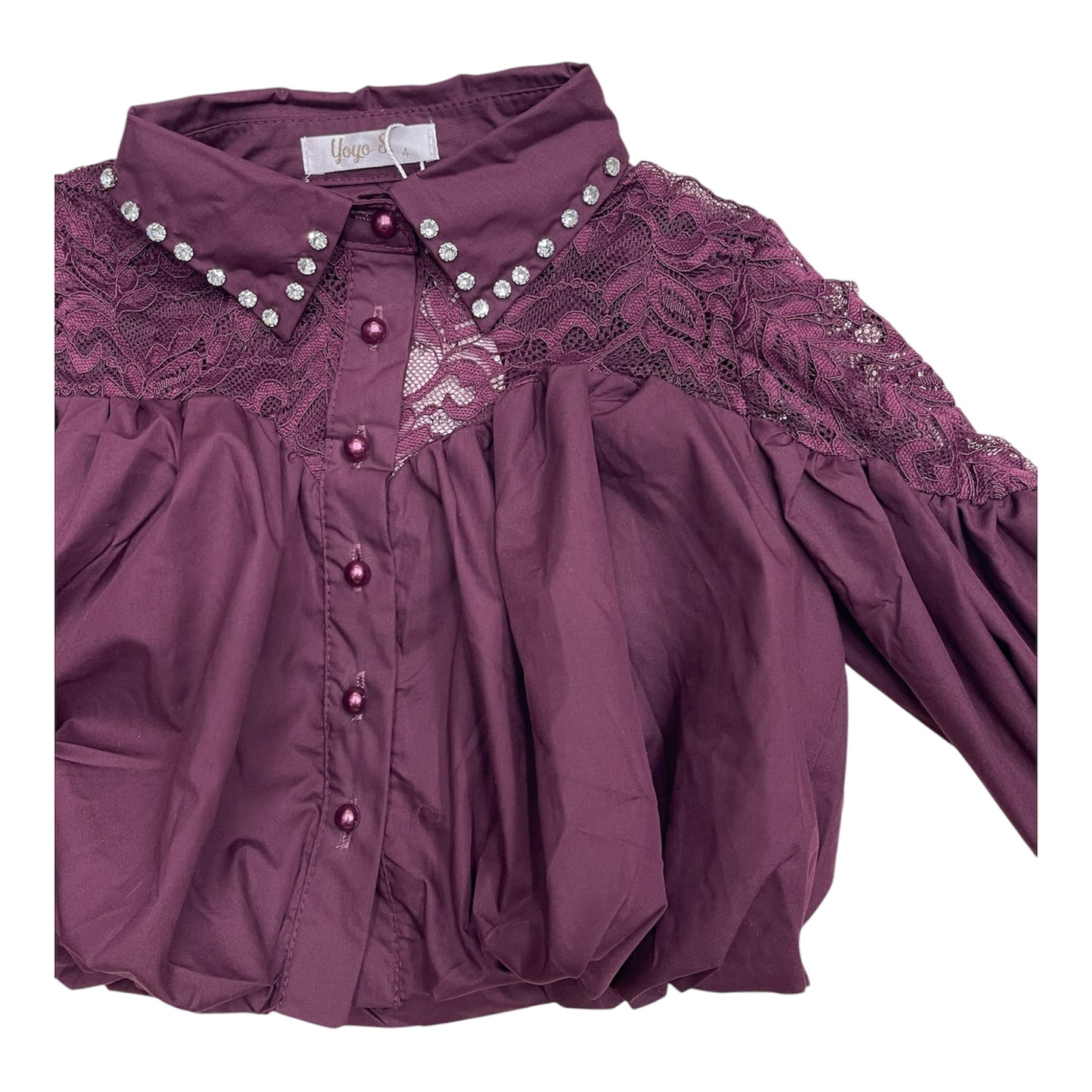 Camicia Burgundy crop