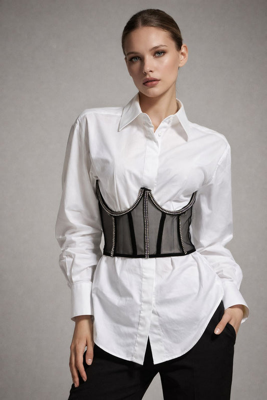 Camicia e bustino con strass