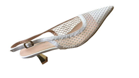 Slingback rete in strass